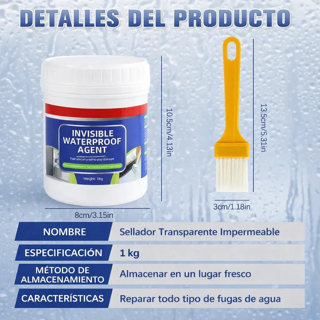 💦 Impermeabilizante Invisible Transparente 1 KL - Protección Total Contra Filtraciones + Envio Gratis