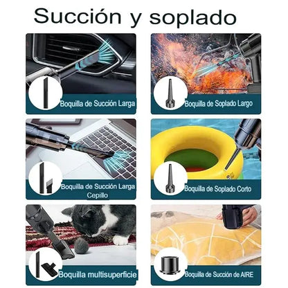 Aspiradora Portátil TurboClean – 2 en 1 Inalámbrica, Potente y Compacta con  ¡Envío Gratis!