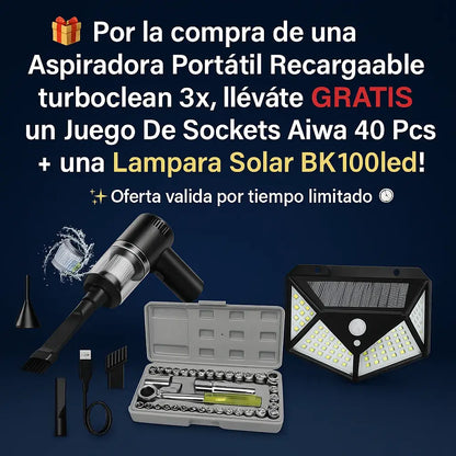 🎁 Aspiradora Turboclean 3x + 2 Regalos Exclusivos ¡Solo por Tiempo Limitado!