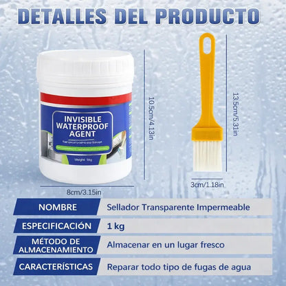 💦 Impermeabilizante Invisible Transparente 1 KL - Protección Total Contra Filtraciones + Envio Gratis