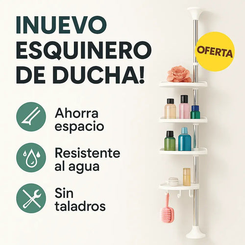 ¡Nuevo Esquinero de Ducha! Organiza tu baño y ahorra espacio con estilo +ENVIO GRATIS