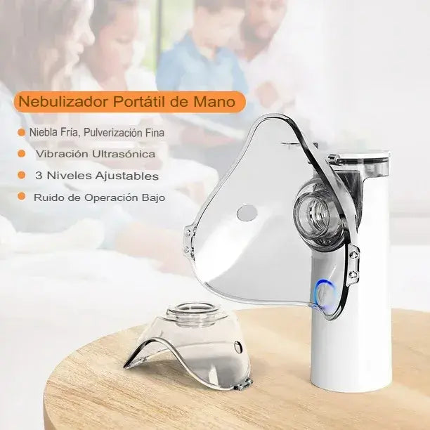 Nebulizador Portátil Ultrasónico Pro + Kit Familiar: ¡Recarga USB/Batería! + ENVIO GRATIS