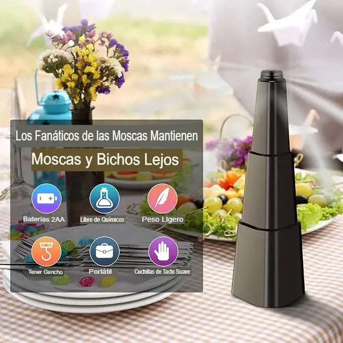 Protege tu comida del ataque de moscas 🦟✨ con este ventilador de mesa 🌀