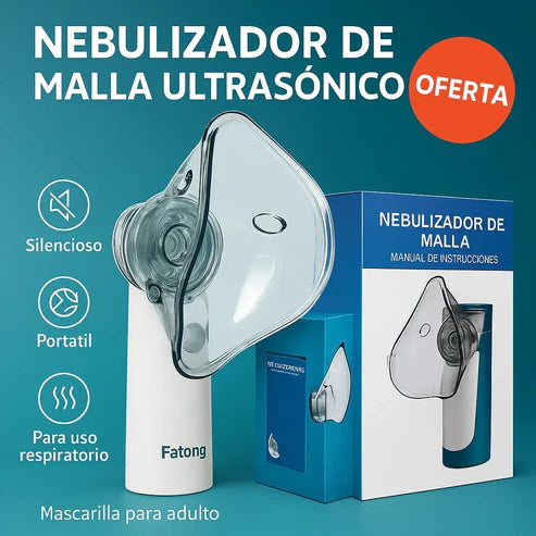 Nebulizador Portátil Ultrasónico Pro + Kit Familiar: ¡Recarga USB/Batería! + ENVIO GRATIS