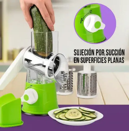 Rallador Giratorio PRO 3 en 1 🎁 Incluye Ebook de Recetas + Envío GRATIS