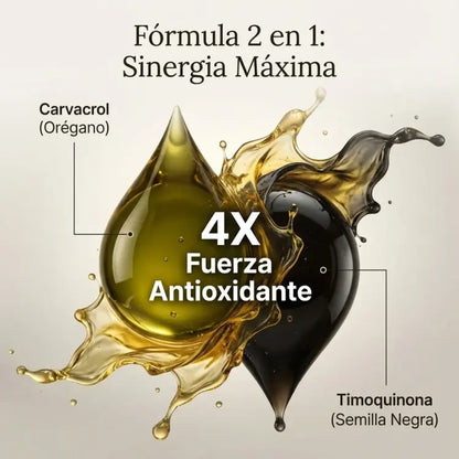 Aceite de Orégano 6000 mg + Semilla Negra 💊 Bienestar natural diario 🚚 Envío GRATIS